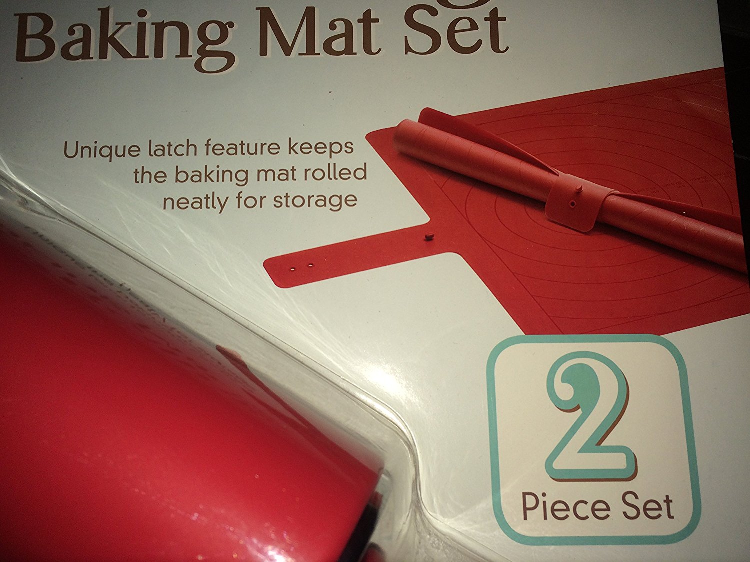 Silicone Rolling Pin Set with Silicone Baking Mat Extra Large 21" Ball