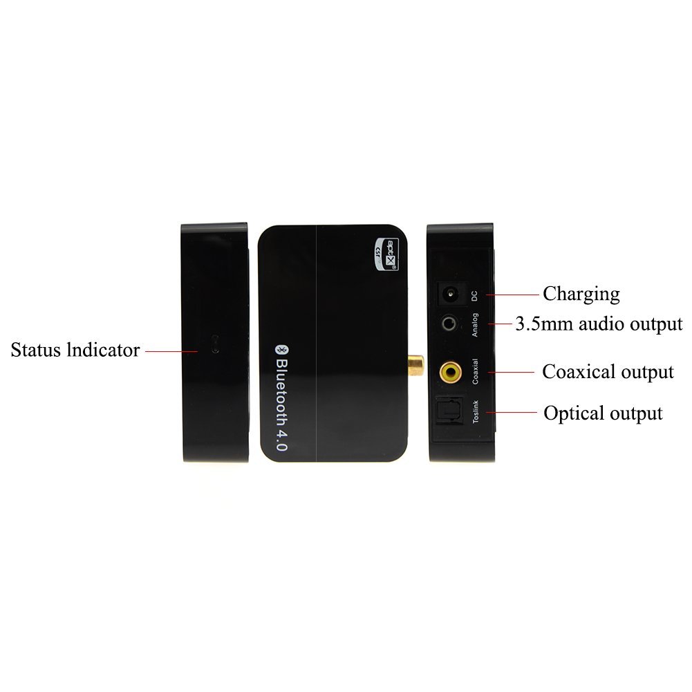 Awolf Bluetooth Wireless Optical Digital Audio Receiver Music Streaming Audio Adapter free image