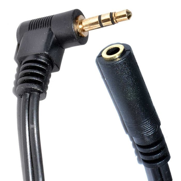 Kenable 3.5mm Right Angle Stereo Jack to Socket Headphone Extension