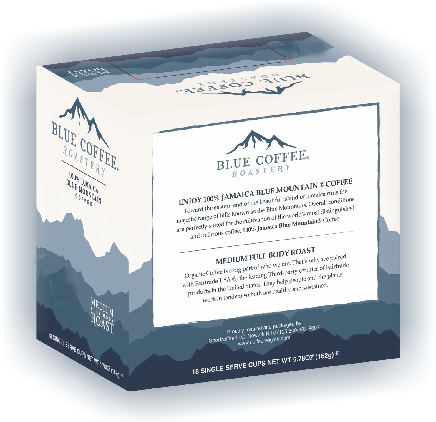 Blue Coffee Roastery Genuine Jamaica Blue Mountain Coffee KCups for