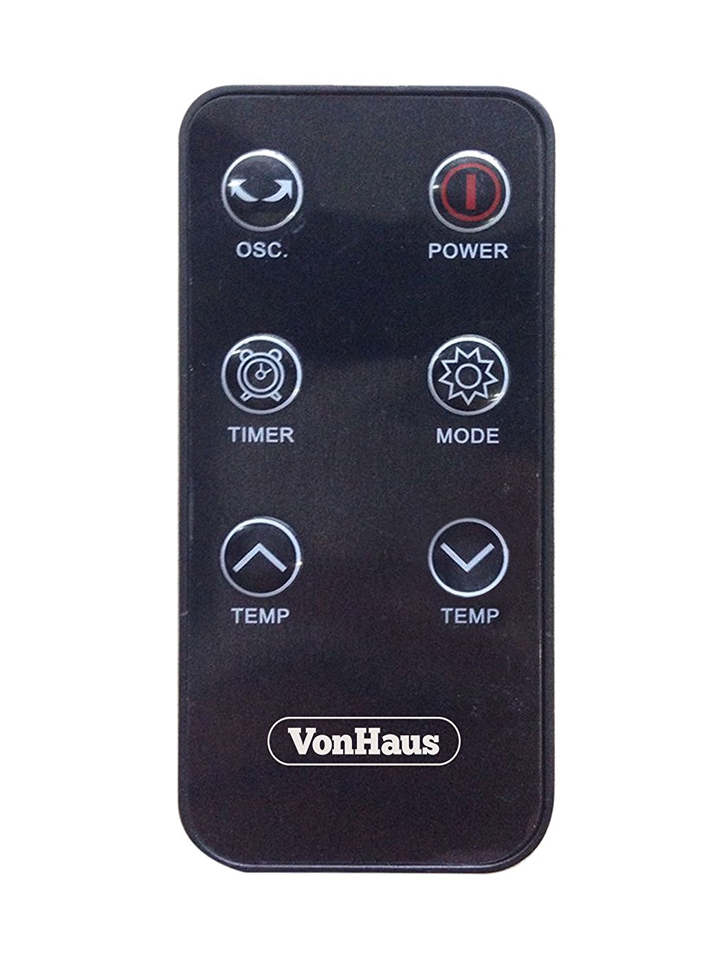 VonHaus 1500W Oscillating Ceramic Tower Fan Heater with Remote Control