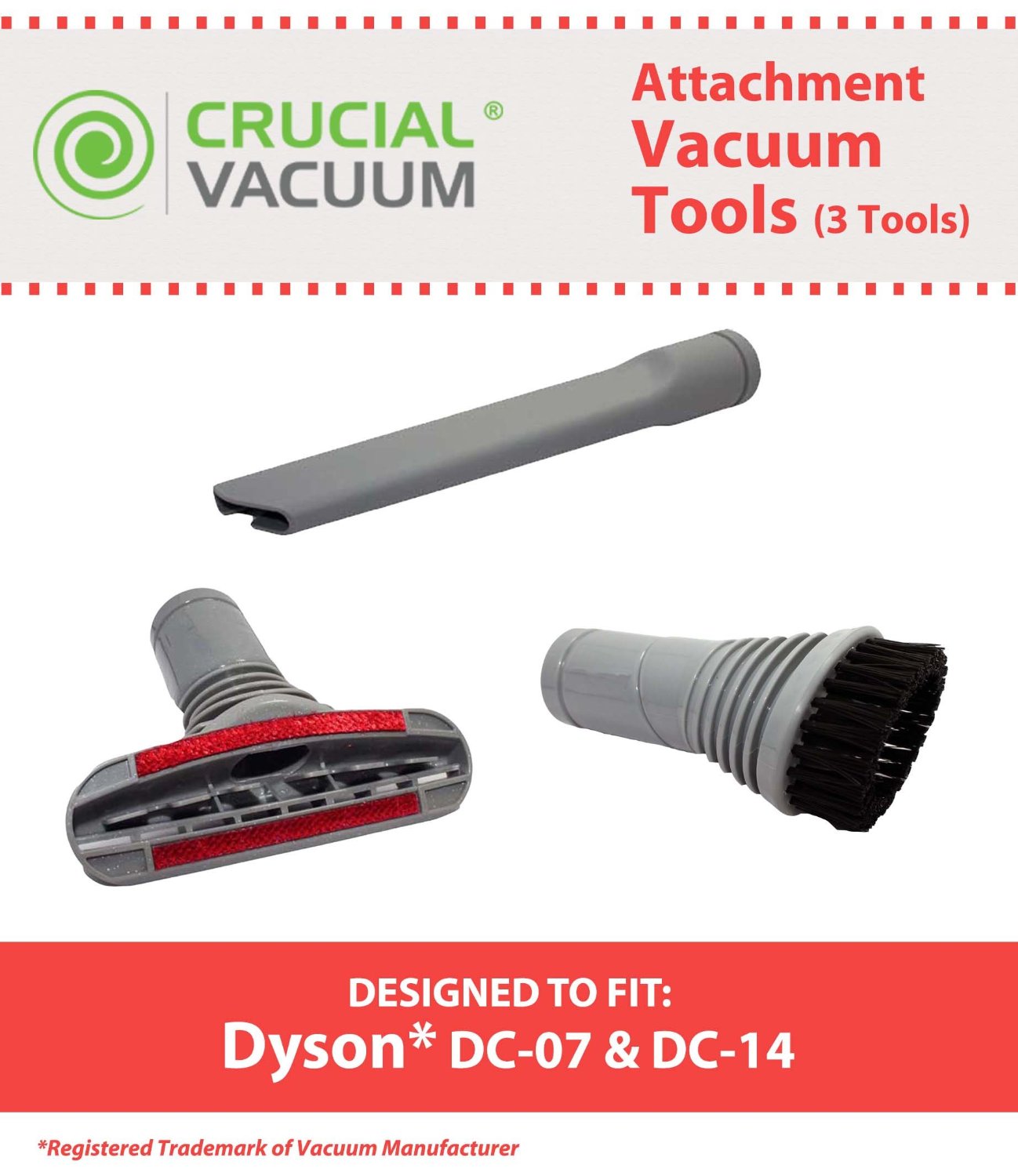 Dyson 3 Piece Attachment Set Designed To Fit Dyson DC07, DC14 Upright