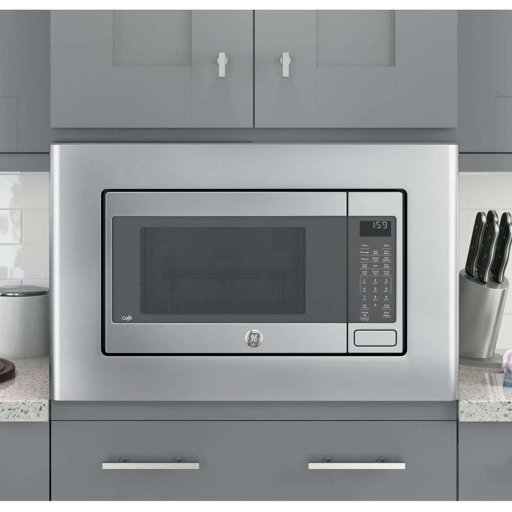 GE Cafe Stainless Steel Countertop Convection Microwave Oven free image