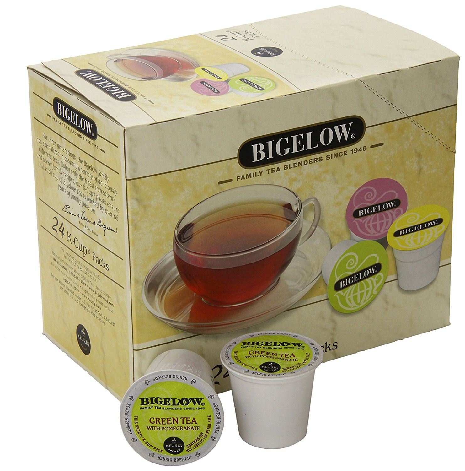 Bigelow Green Tea with Pomegranate, KCup Portion Pack for Keurig