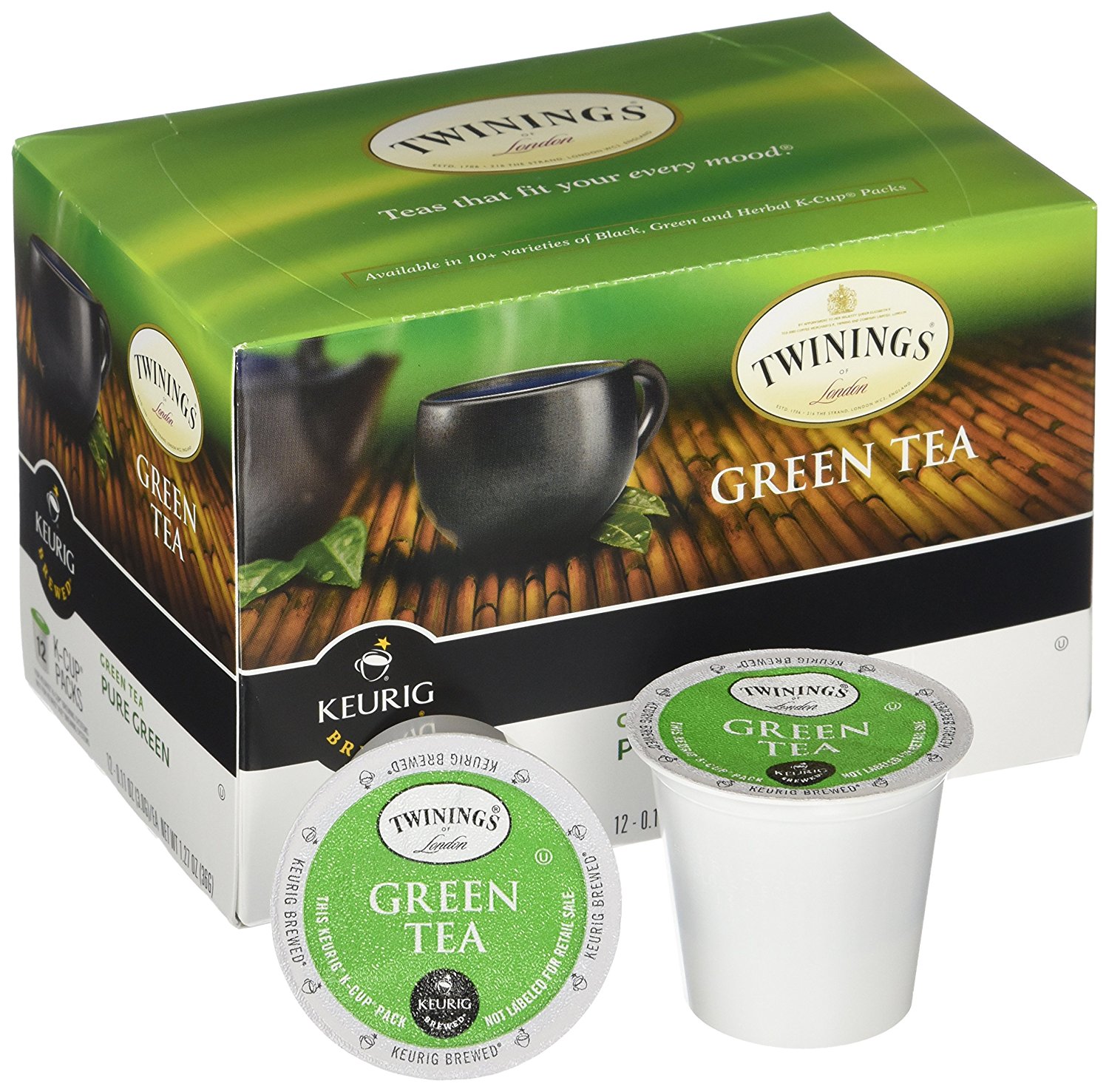 Twinings Green Tea, KCup for Keurig Brewers, 24Count (Pack of 2) N3