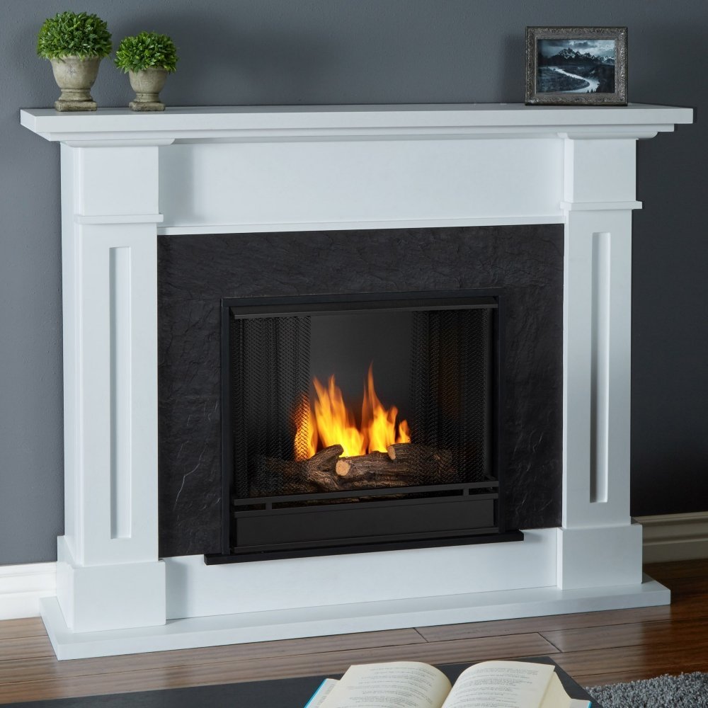 Real Flame Kipling Ventless Gel Fuel Fireplace White N5 free image download