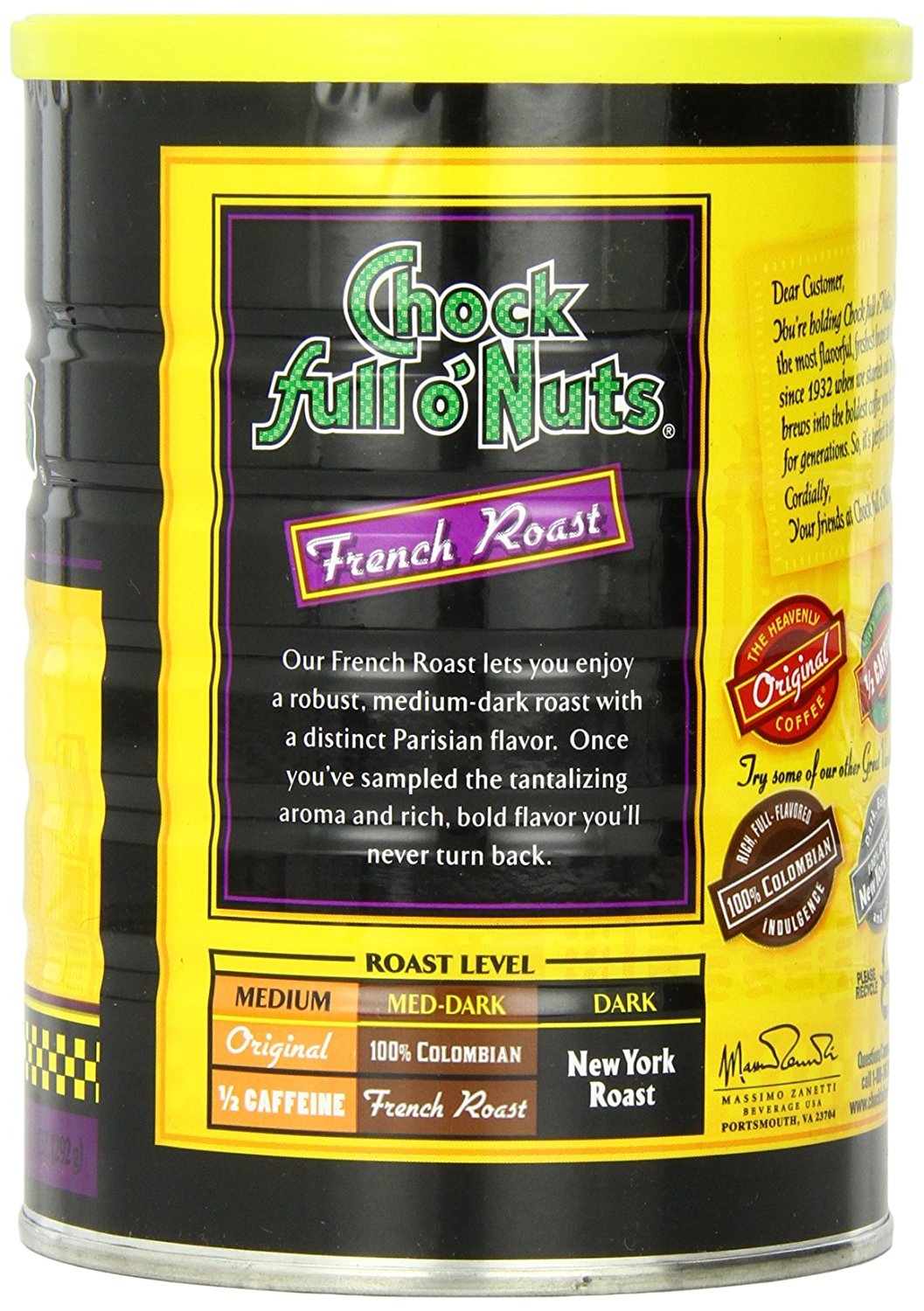 Chock full o'Nuts Coffee New York Roast Ground, 10.5 Ounce N21 free