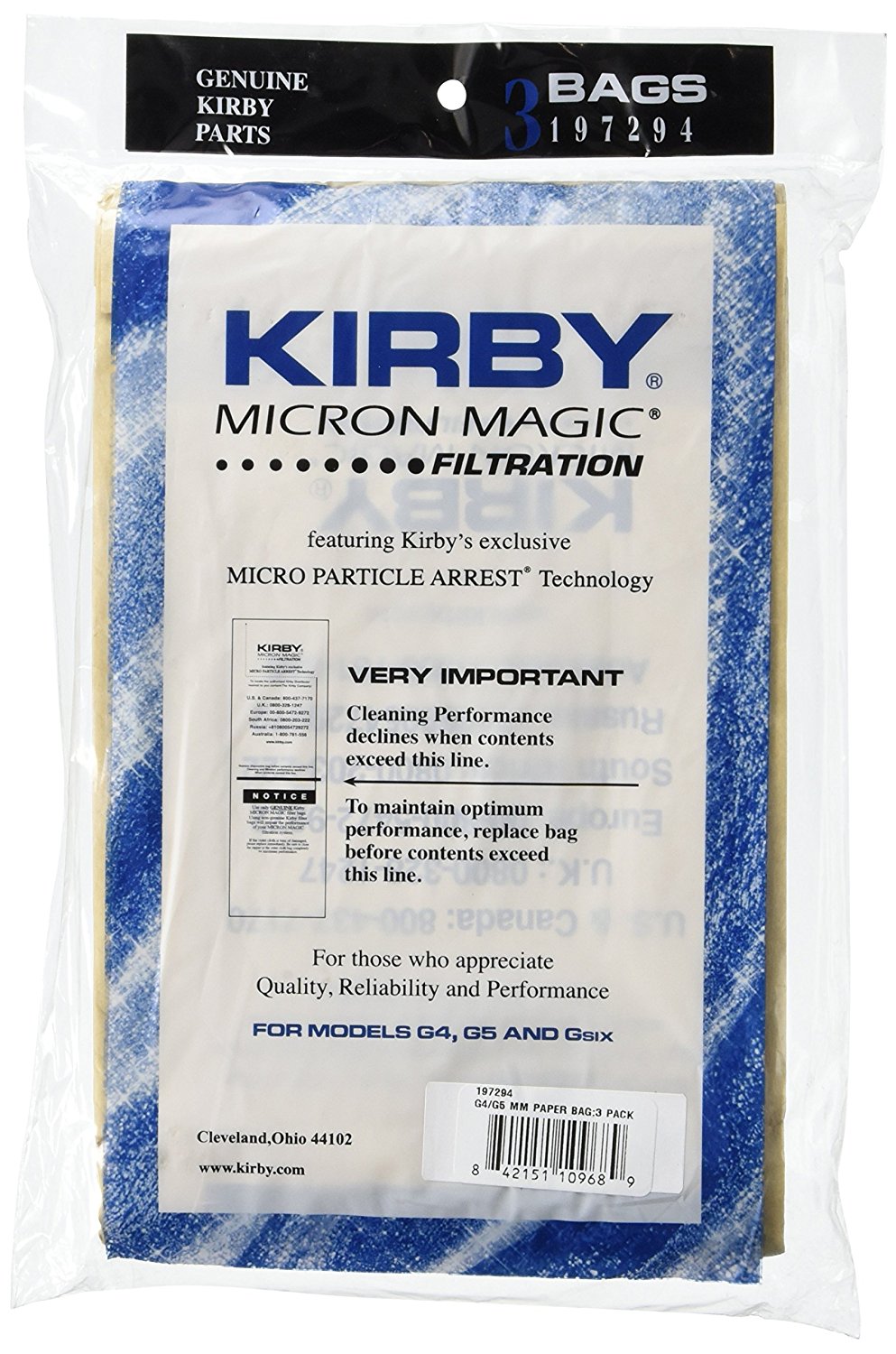 Kirby Micron Magic Bag, 197294 (3 pack) free image download