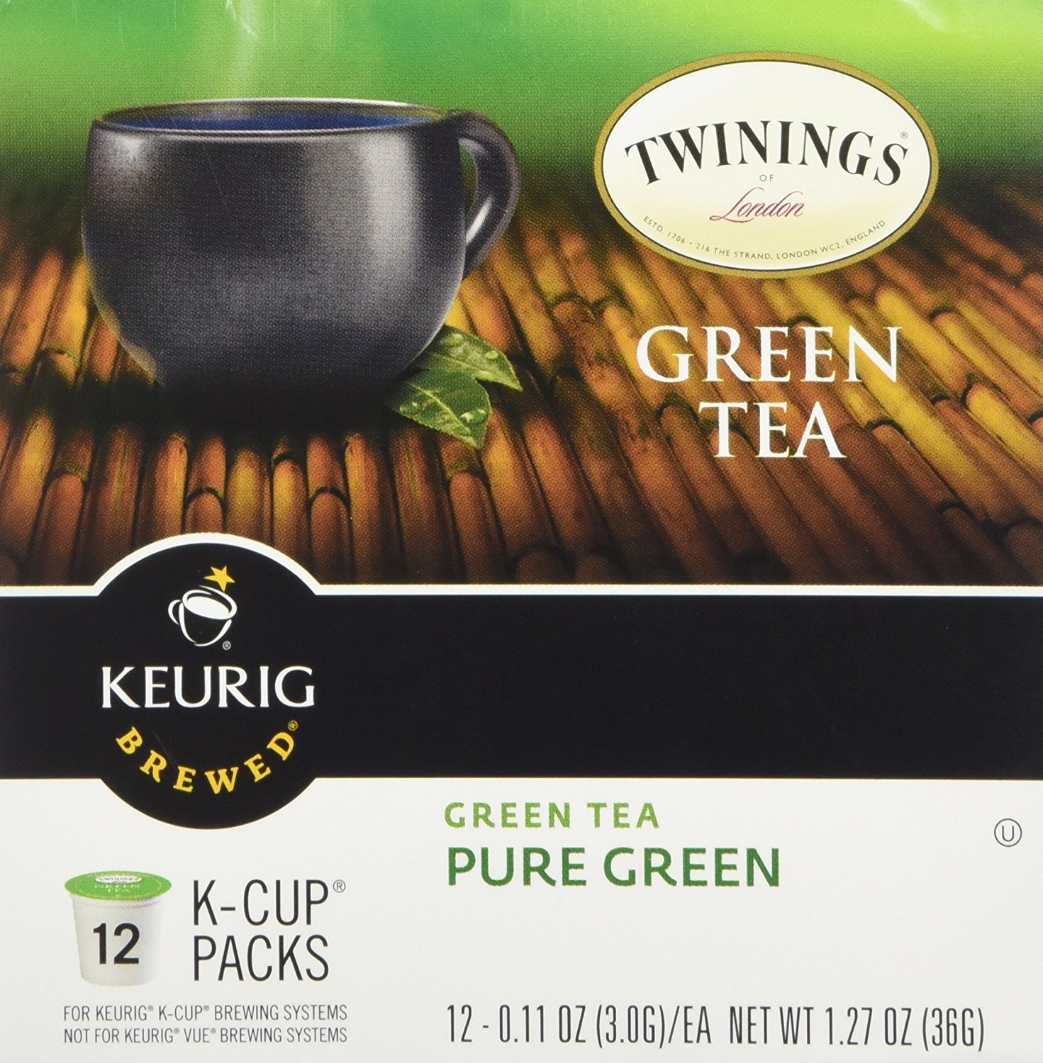 Twinings Green Tea, KCup for Keurig Brewers, 24Count (Pack of 2) N5