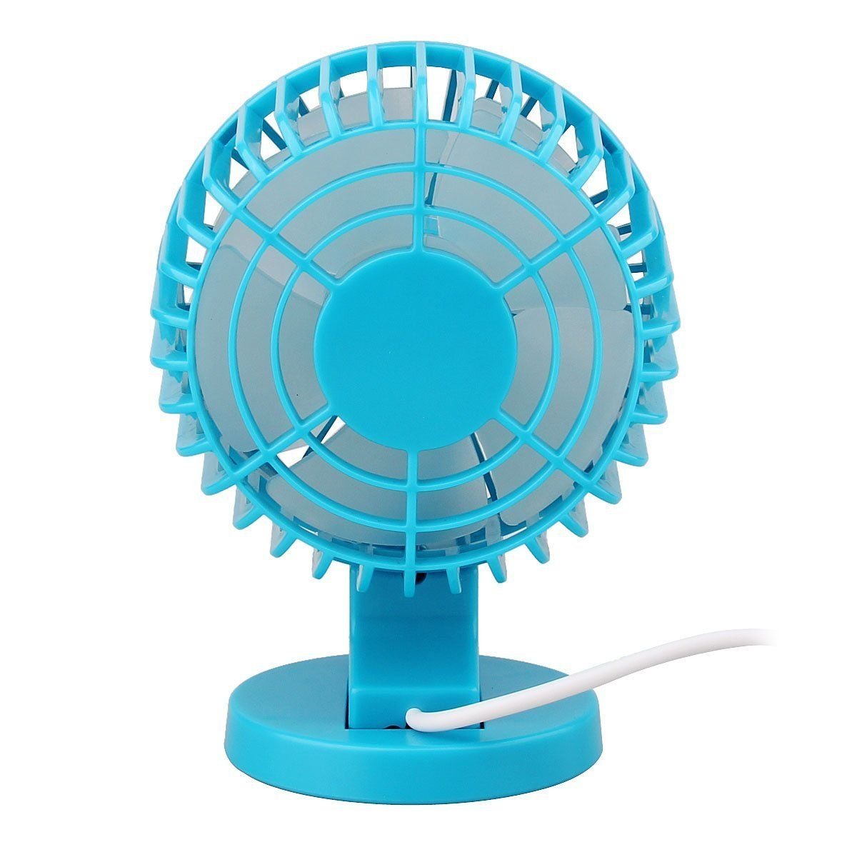 DealPeak Portable Dual Blade Strong Wind Super Mute Desk Table Fan USB Mini Fan Summer Cooler