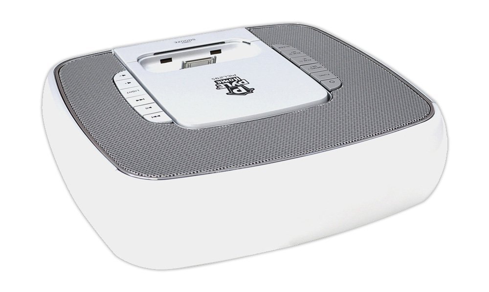 PyleHome PICL29W Docking/Aux Input Clock Radio with FM Receiver and
