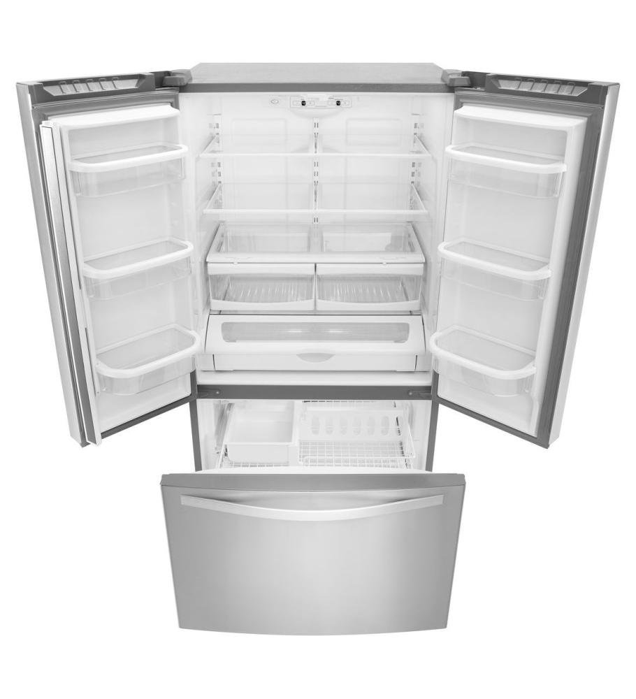 Whirlpool WRF532SMBB 21.7 Cu. Ft. Black French Door Refrigerator