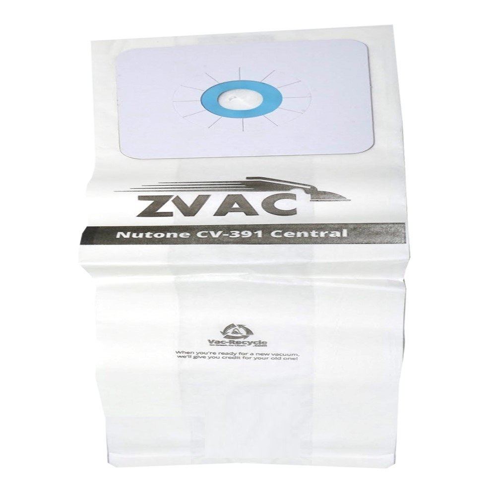 3 Pack of Nutone CV391 Vacuum Bags 3 Pack by ZVac Fits Nutone CVac