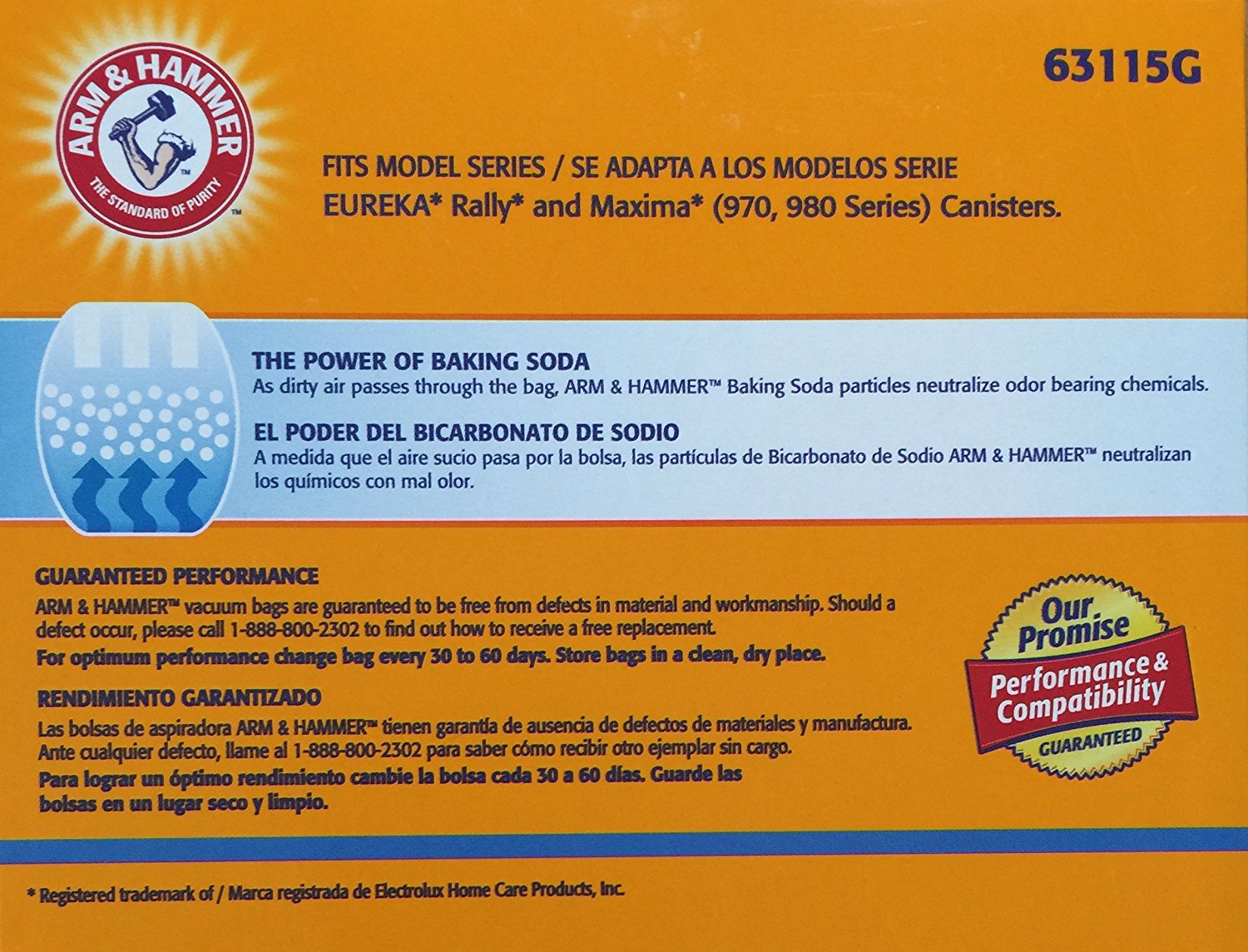 Arm & Hammer Odor Eliminating Vacuum Bags, Eureka T, 3 bags, 2 pack N4 free image download