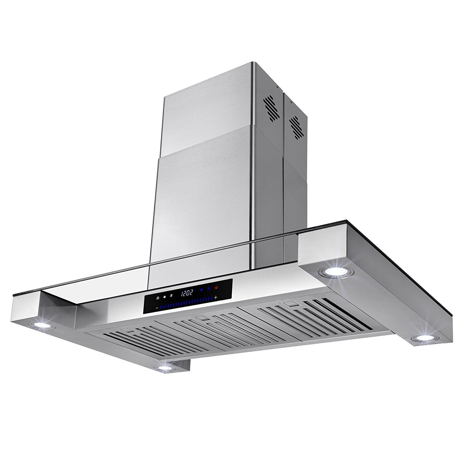 Golden Vantage 36" Inch Convertible Stainless Steel Island Mount Range