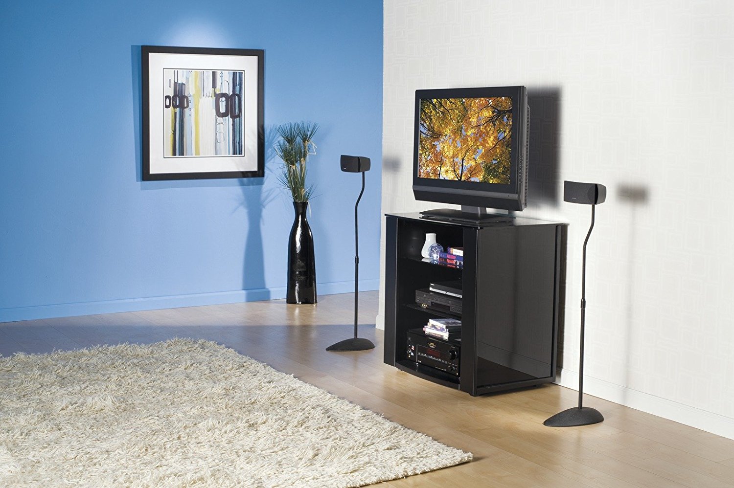 Sanus Home Theater Series Adjustable Height Speakers Stands for