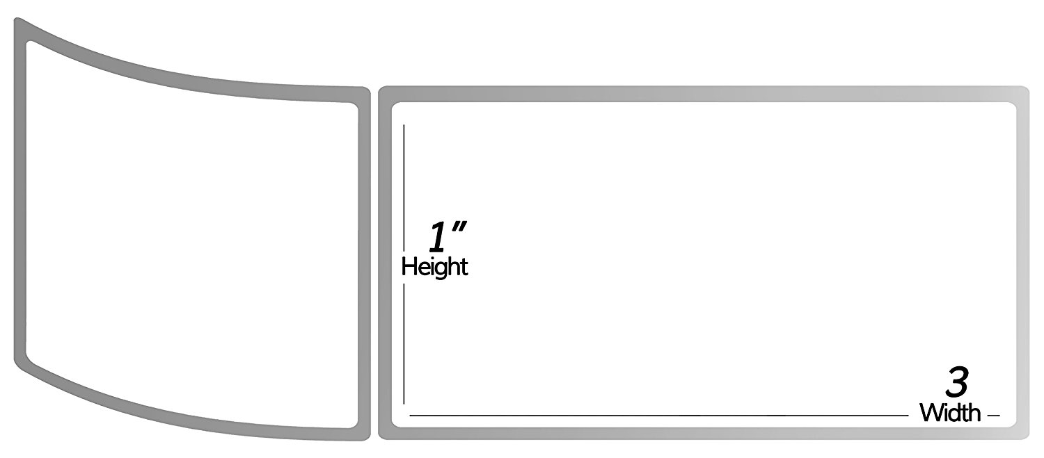 1 Inch Core 1 x 3 Zebra Compatible Direct Thermal Labels 50 Rolls for