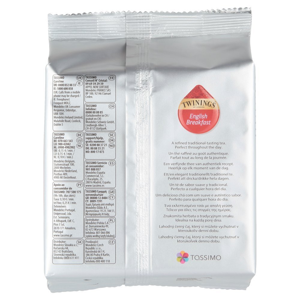 Tassimo Twinings Breakfast Tea 16 servings (Pack of 5, 80 servings in