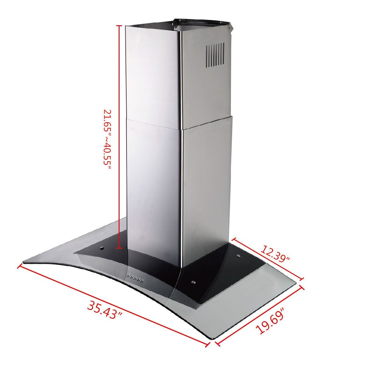 Giantex 36" Range Hood Kitchen Wall Mount Stainless Steel Glass Stove