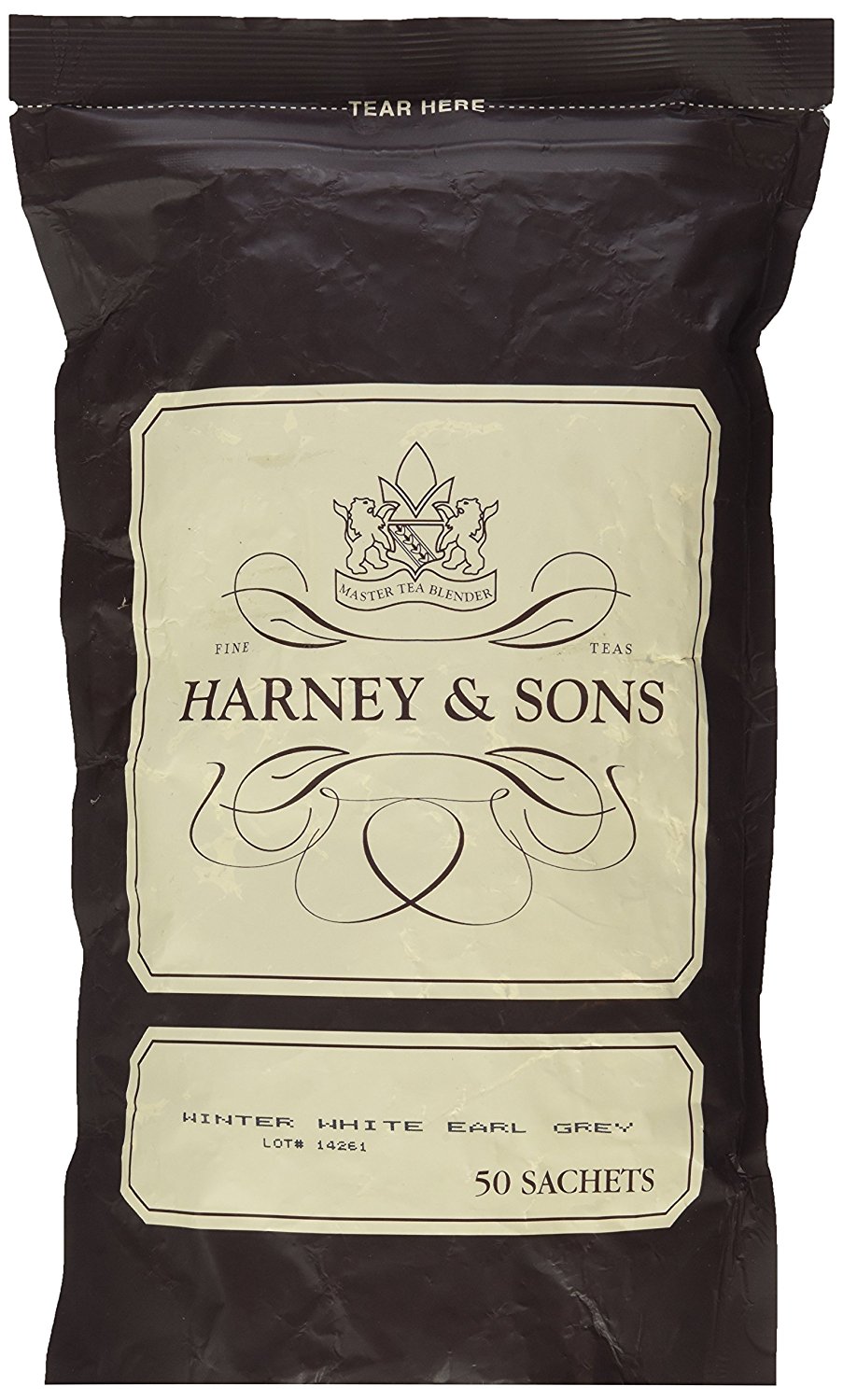 Winter White Earl Grey, 50 Sachets in Bulk Bag by Harney & Sons N2 free