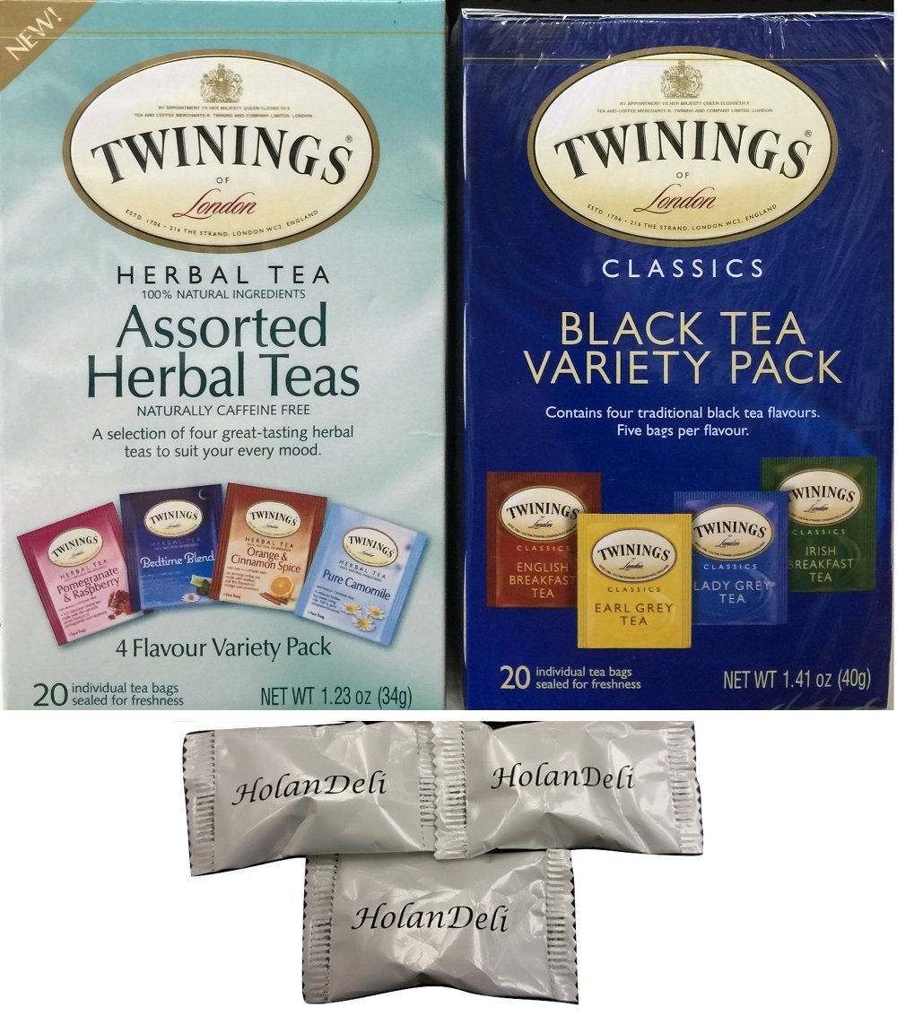 (Pack of 2) Assorted Herbal and Black Tea, Variety Pack(8 Flavors). Includes Our Exclusive