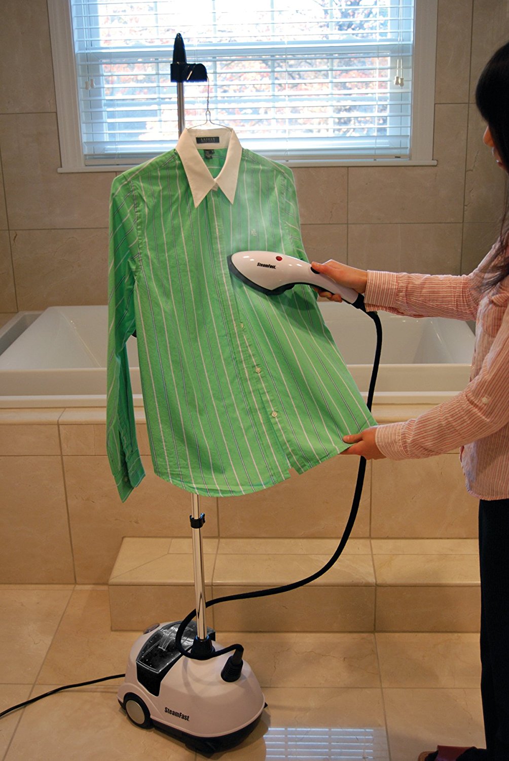 SteamFast SF434 2in1 Upright Fabric Steamer and Iron N2 free image