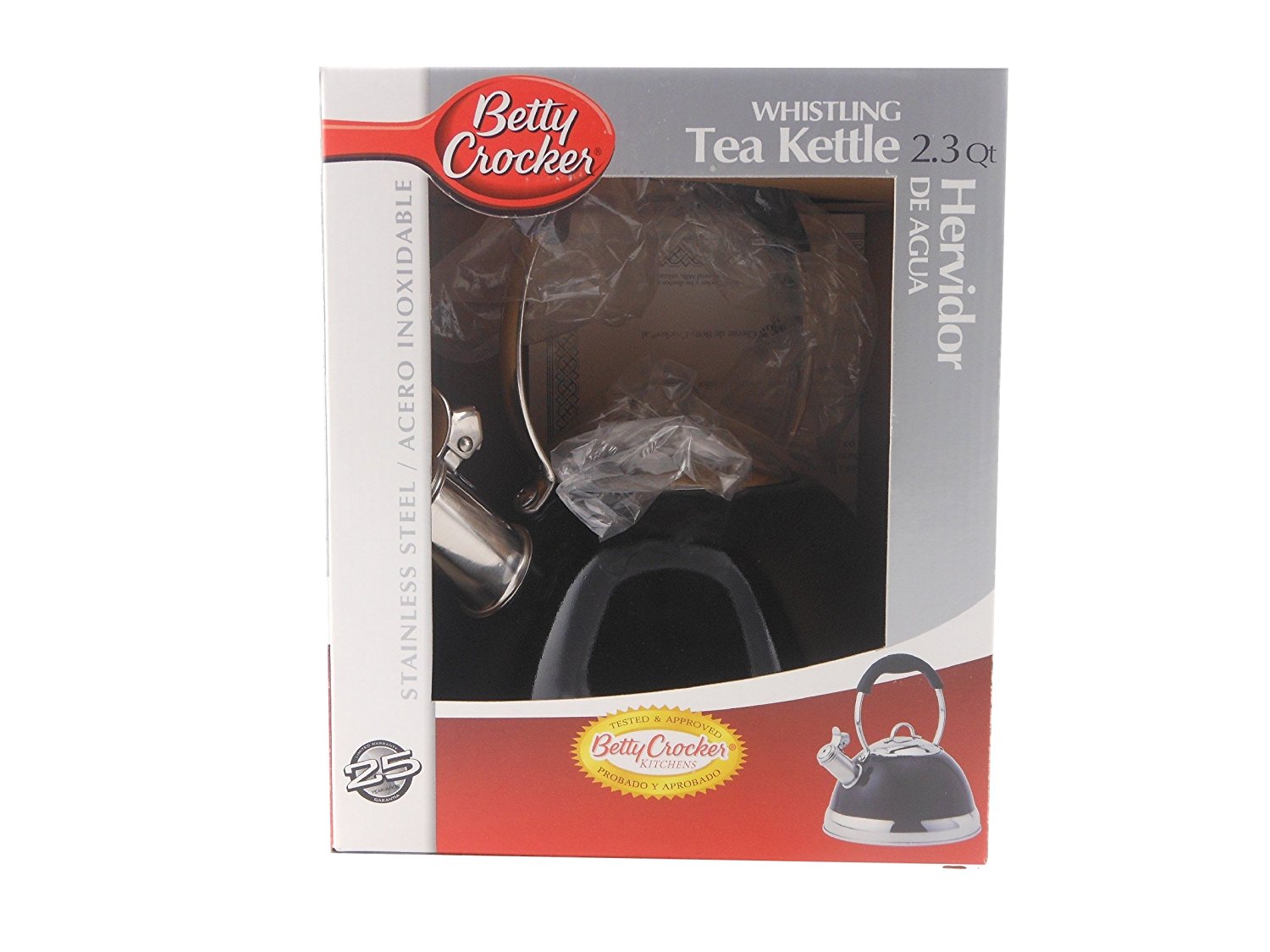 Whistling Tea Kettle Black and Silver Stainless Steel N3 free image