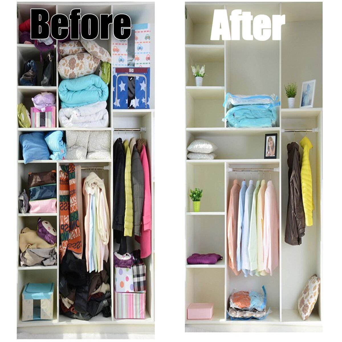 UCEC Vacuum Seal Storage Bags XXL Combo Sizes for Travel and Home (Pack