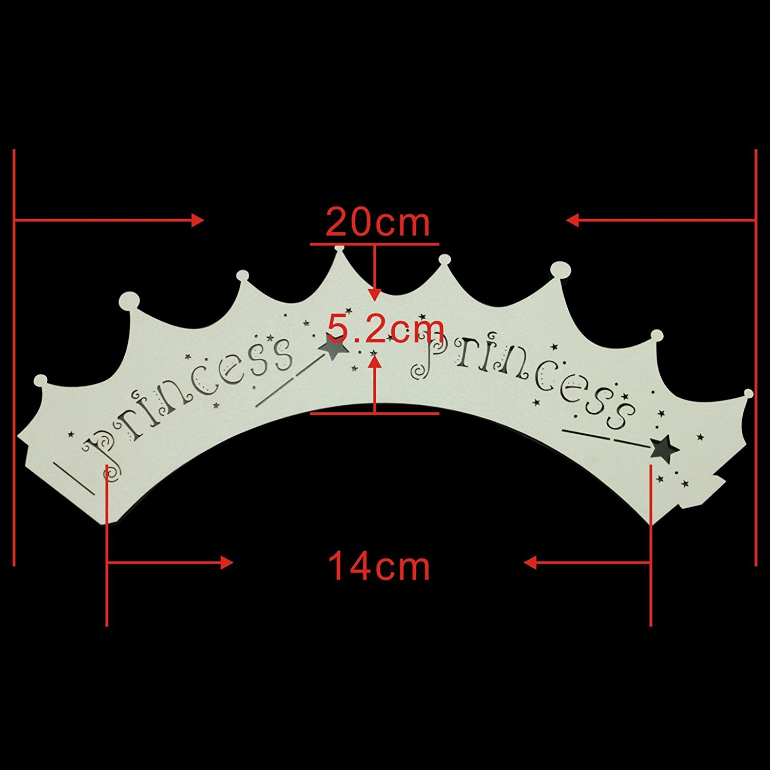 Bit Fly Princess Crown Baby Shower Birthday Party Laser Cut Celebration
