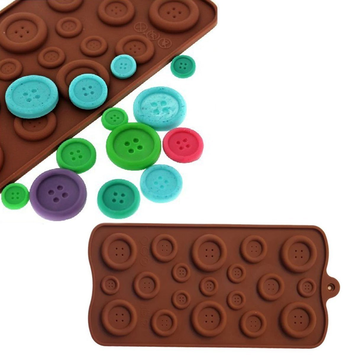 Buytra 6 Pack BPA Free Food Grade Silicone Mold for Candy,Chocolate,Ice
