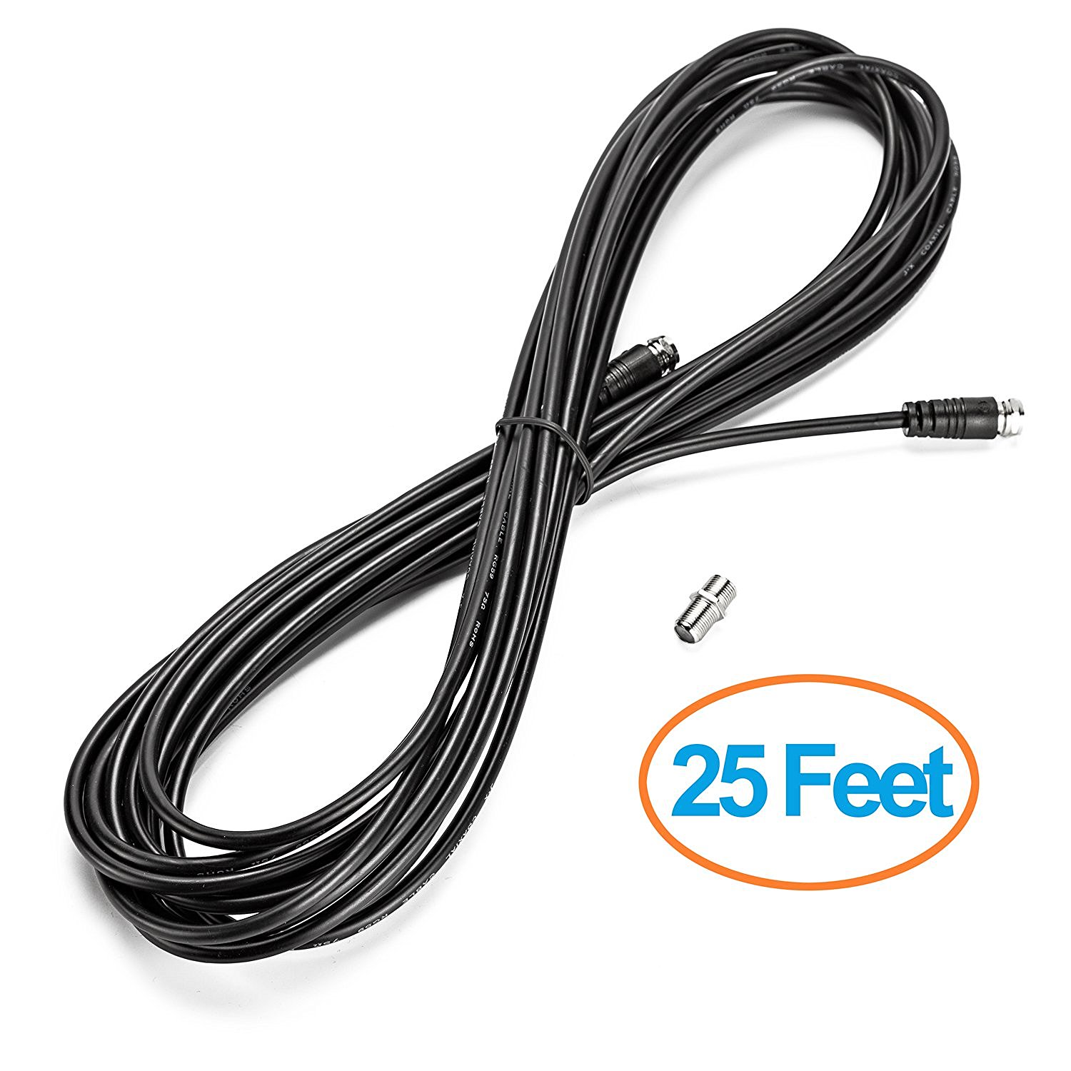 ViewTV Coaxial Cable (50 Feet) with Coaxial Coupler Extend Your