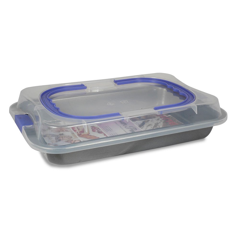 Better Chef BW10 Dishwasher Safe Gray Carbon Steel Roasting Pan w Lid