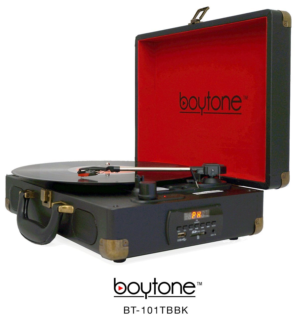Boytone BT101TBBK 5 in 1 Briefcase Record Player ACDC Built in