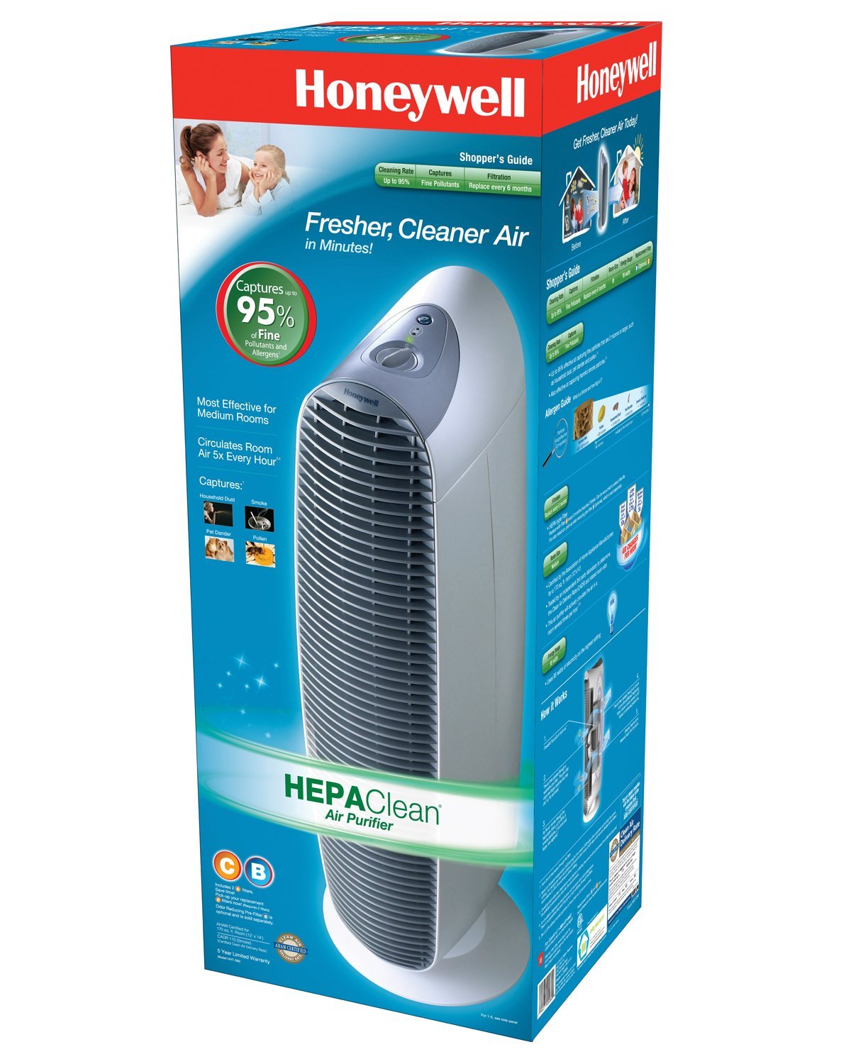 Honeywell HHT080 HEPAClean Tower Air Purifier N2 free image download