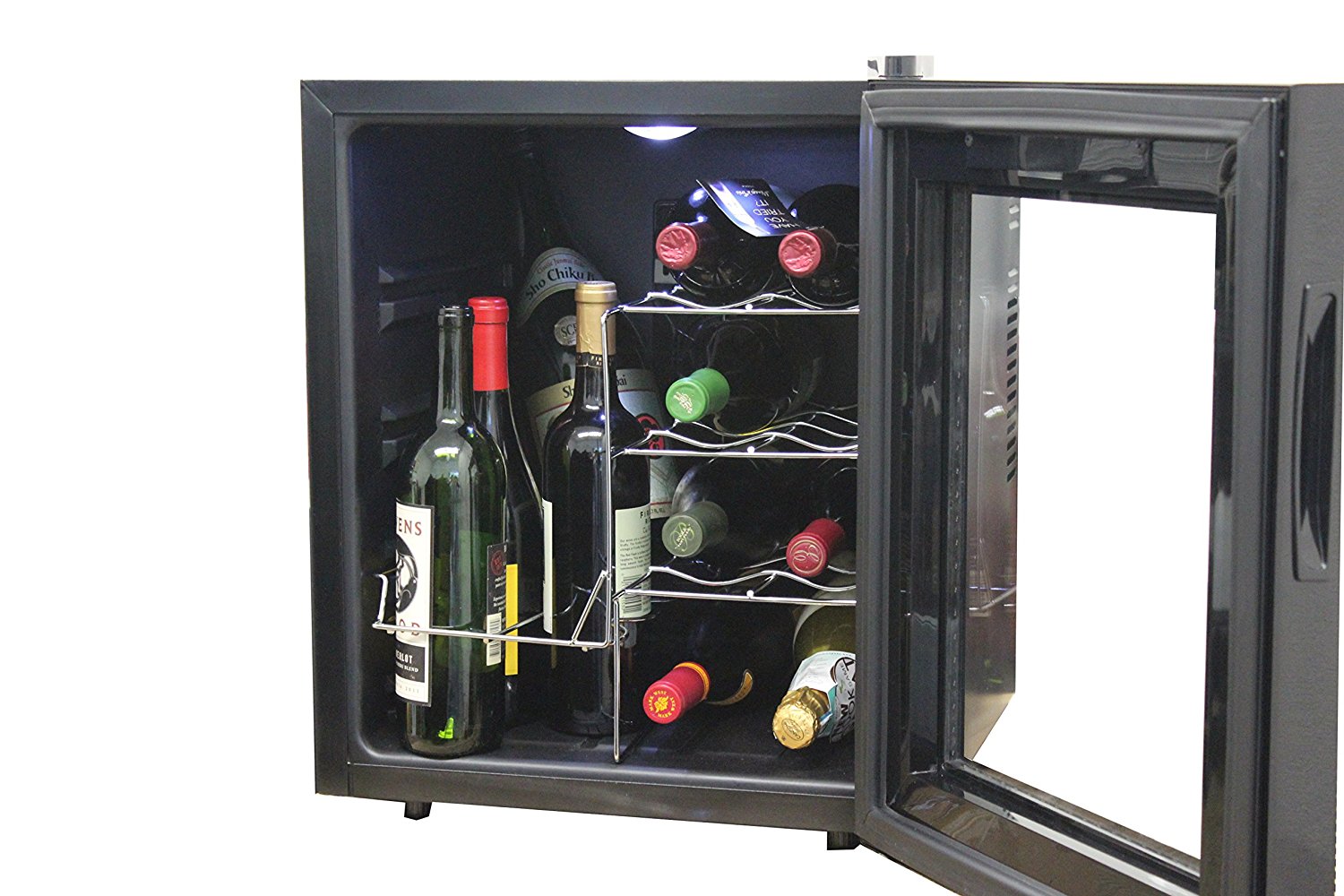 HOMEIMAGE Thermo Electric Wine Cooler 16 Bottles with Vertical Rack