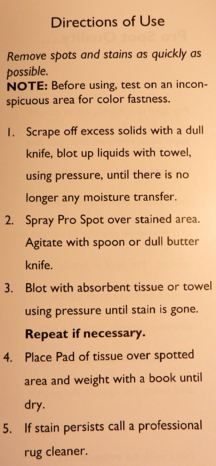 Not Your Average Carpet Cleaner! Pro Spot 32oz. Made in USA N2 free