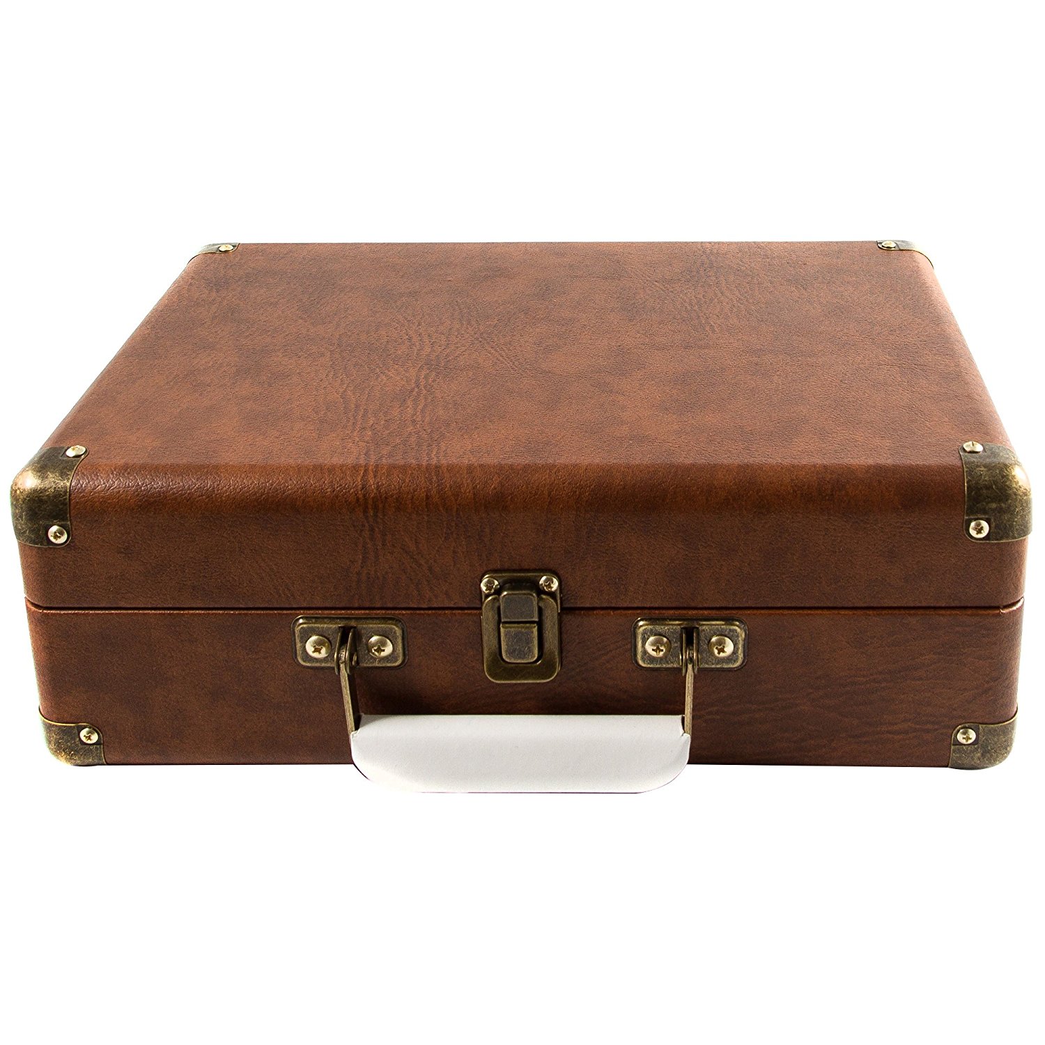 GPO Attache Briefcase Style 3Speed Portable Vinyl Turntable with Built