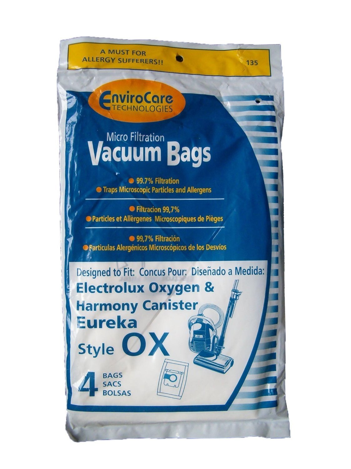 Electrolux Harmony/Oxygen Canister MicroFiltration Vacuum bags 4