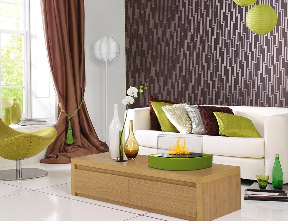 Anywhere Fireplace Lexington Tabletop Ethanol Fireplace in Green free