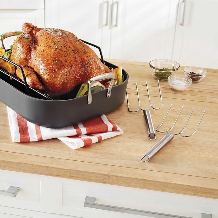 Calphalon Contemporary 16Inch Stainless Steel Roasting Pan with Rack