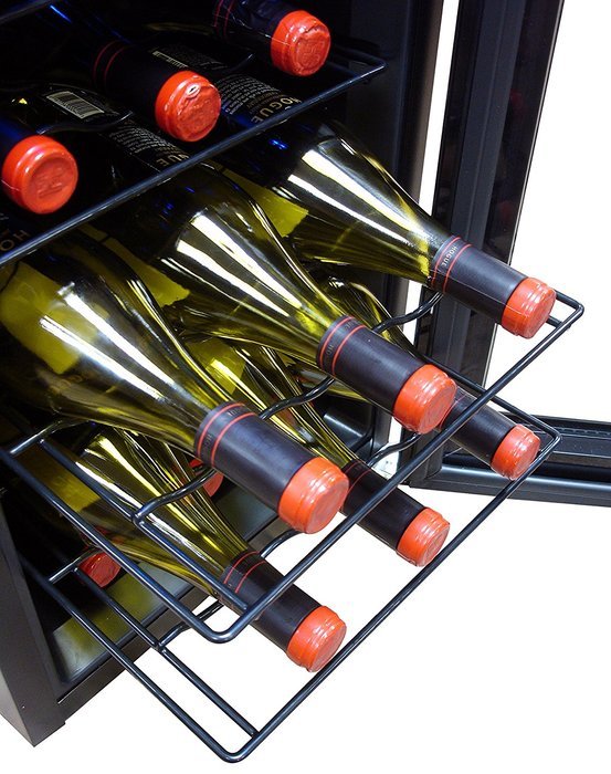 Vinotemp VT18TSBM 18Bottle Mirrored Thermoelectric Wine Cooler, Black