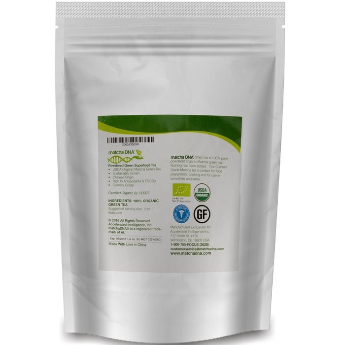 MatchaDNA Organic Culinary Matcha Green Tea Powder 16 oz N13 free image