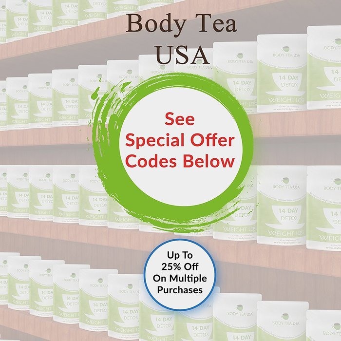 Body Tea USA Flat Tummy Detox Tea 14 Day Skinny Teatox Herbal Slimming