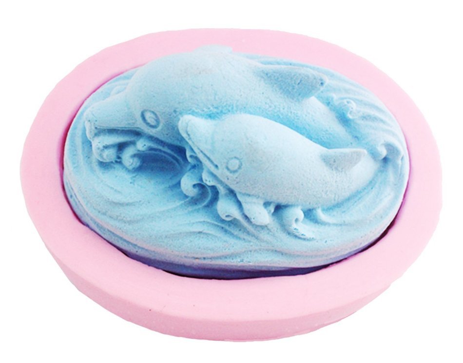 WYD Handmade Soap Mold DIY Dolphin Mold Chocolate Cake Mold Silicone