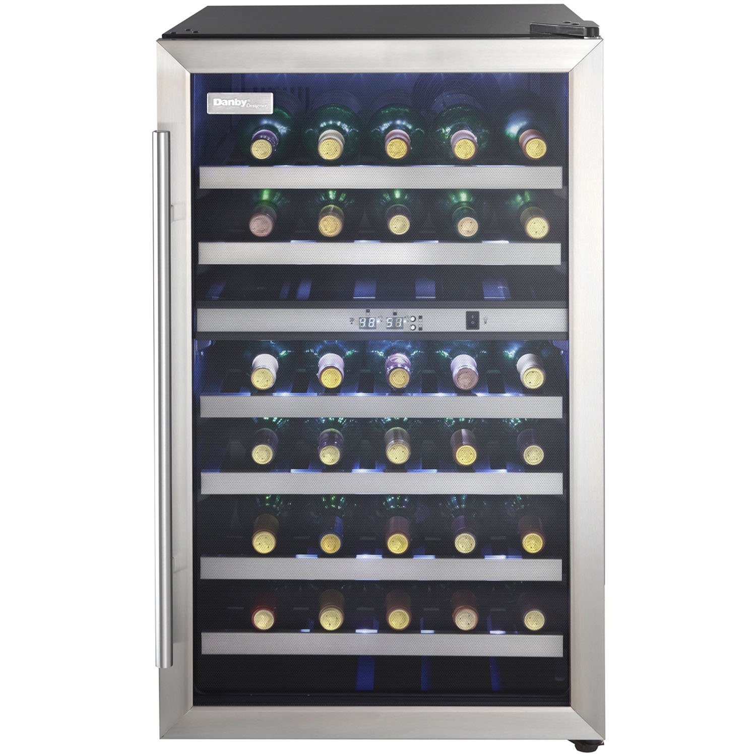 Danby DWC114BLSDD Designer 38Bottle DualZone Wine Cooler, Black