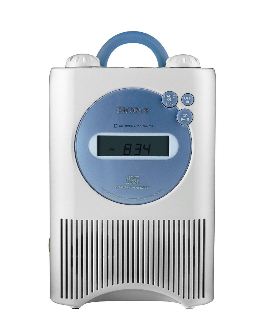 Sony ICFCD73W AM/FM/Weather Shower CD Clock Radio White