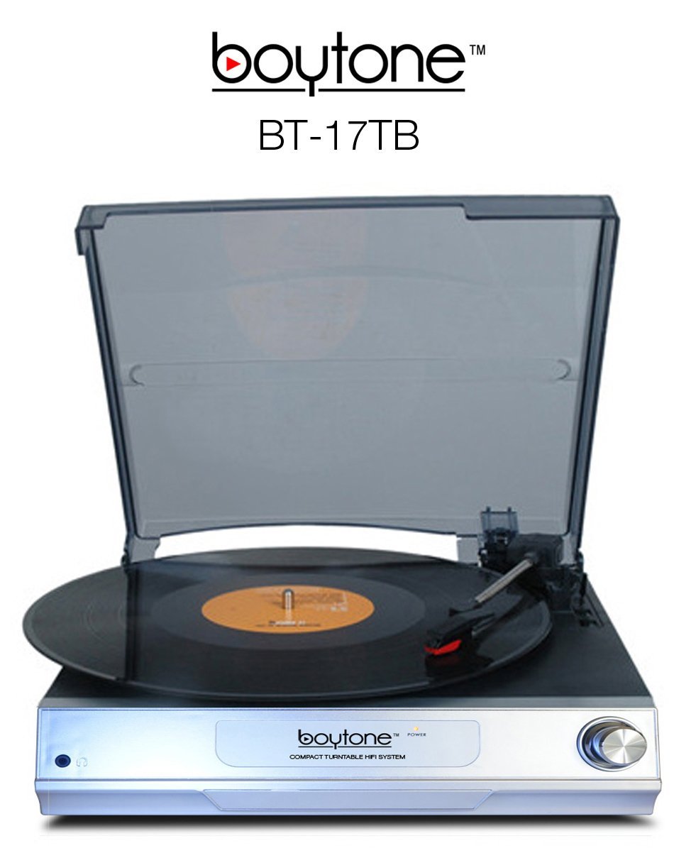 Boytone BT17TB Full Size Turntable + 2 Built in Speakers & Headphone Jack N2 free image download