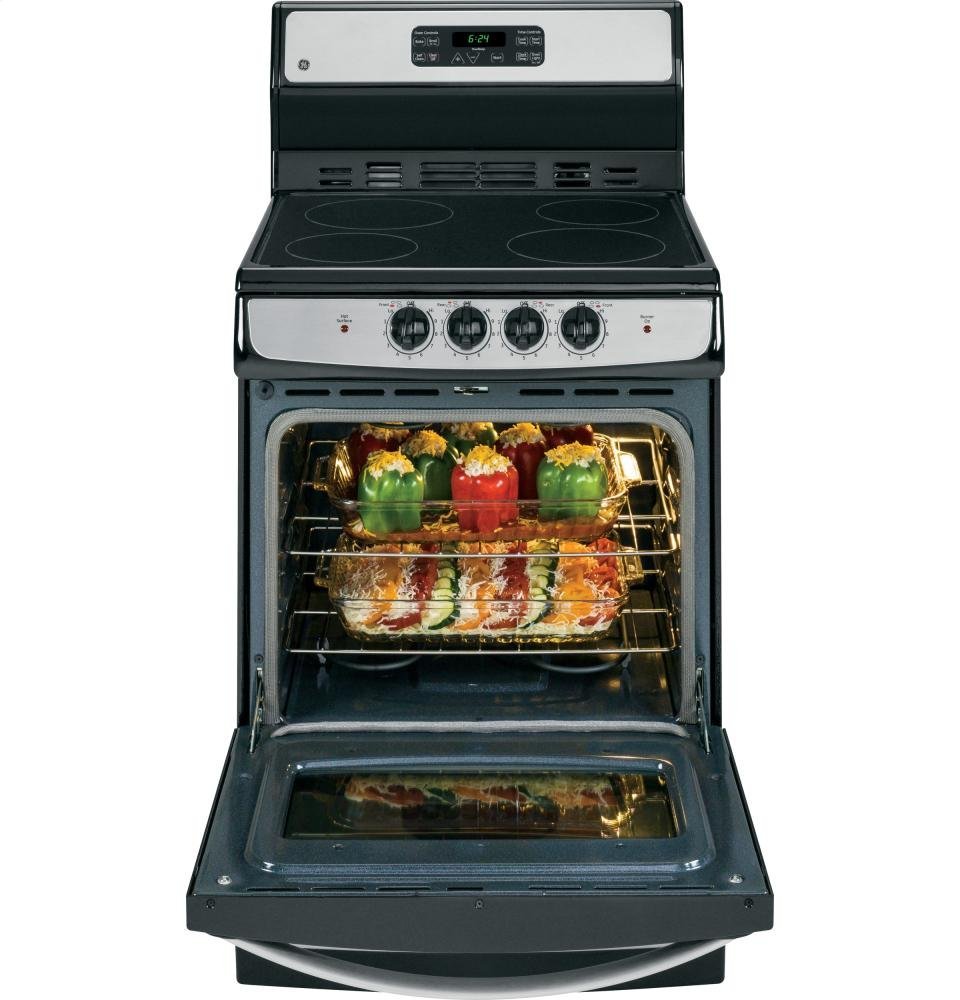 GE JA624RNSS 24" Stainless Steel Electric Smoothtop Range free image