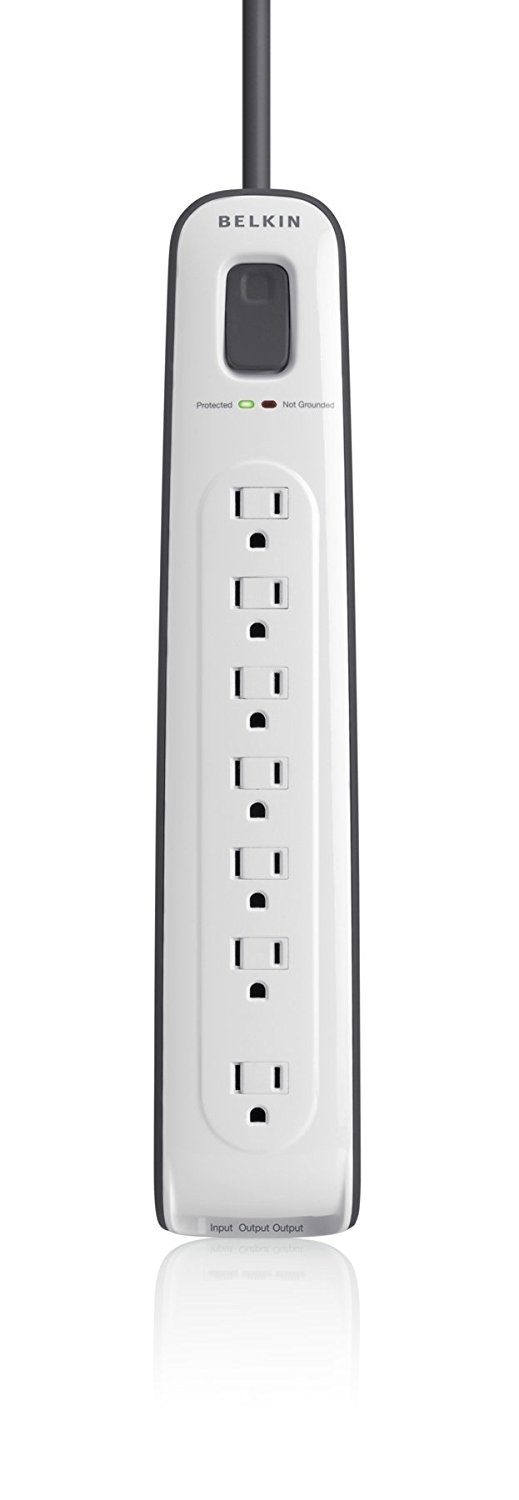 Belkin 7Outlet AV Power Strip Surge Protector with 4Foot Power Cord