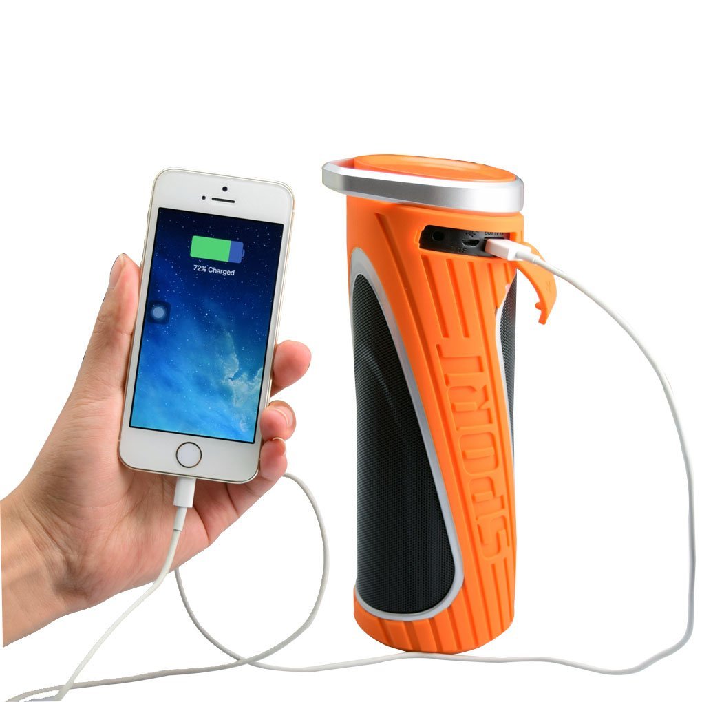 Blue ear® W5 Power Bank Bluetooth Speaker IPX5 Waterproof 5W+5W Stereo Speaker (Black) N12 free